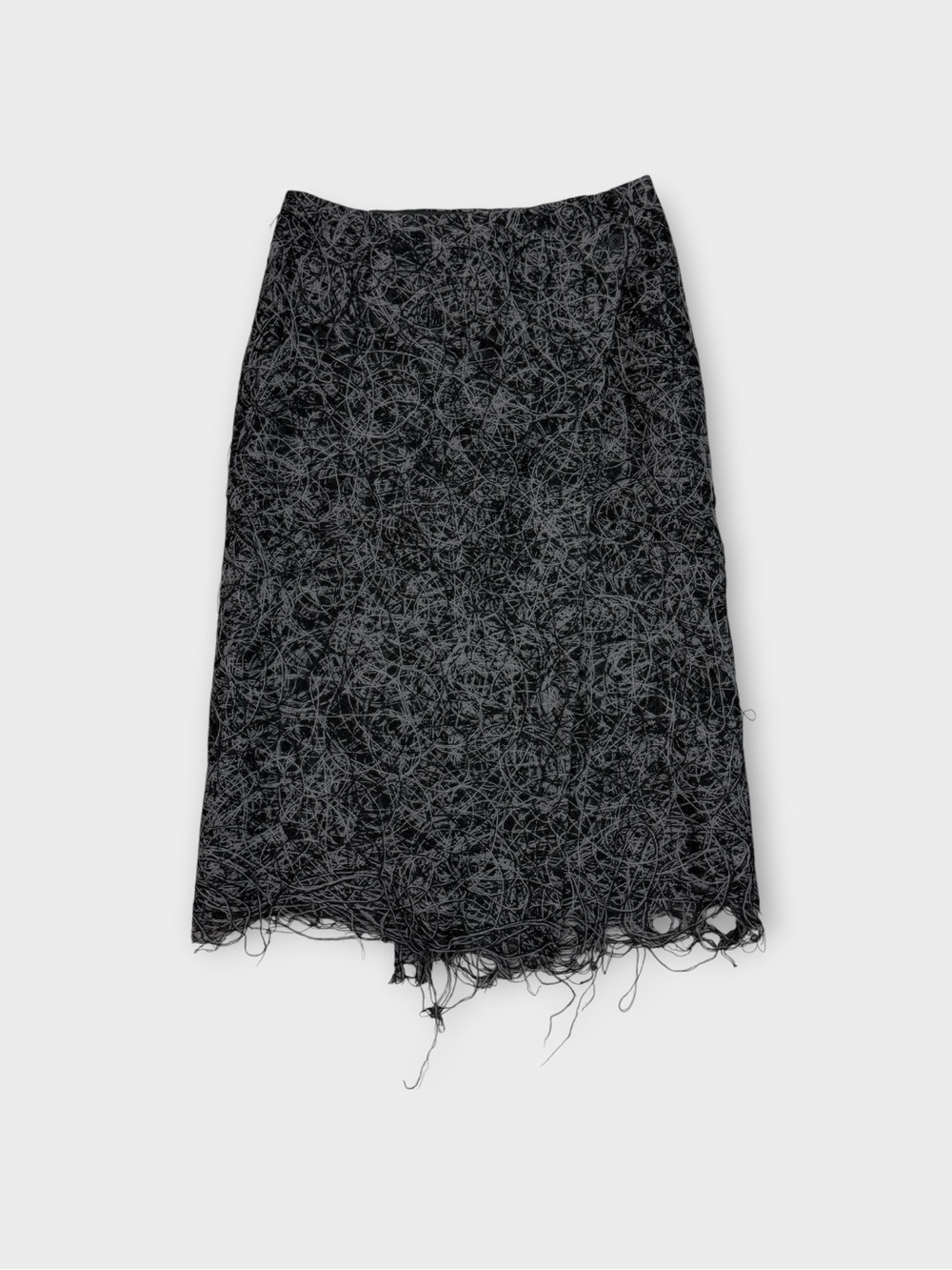 ISDA & Co. Wool Wrap Skirt, Raw Fringe Hem